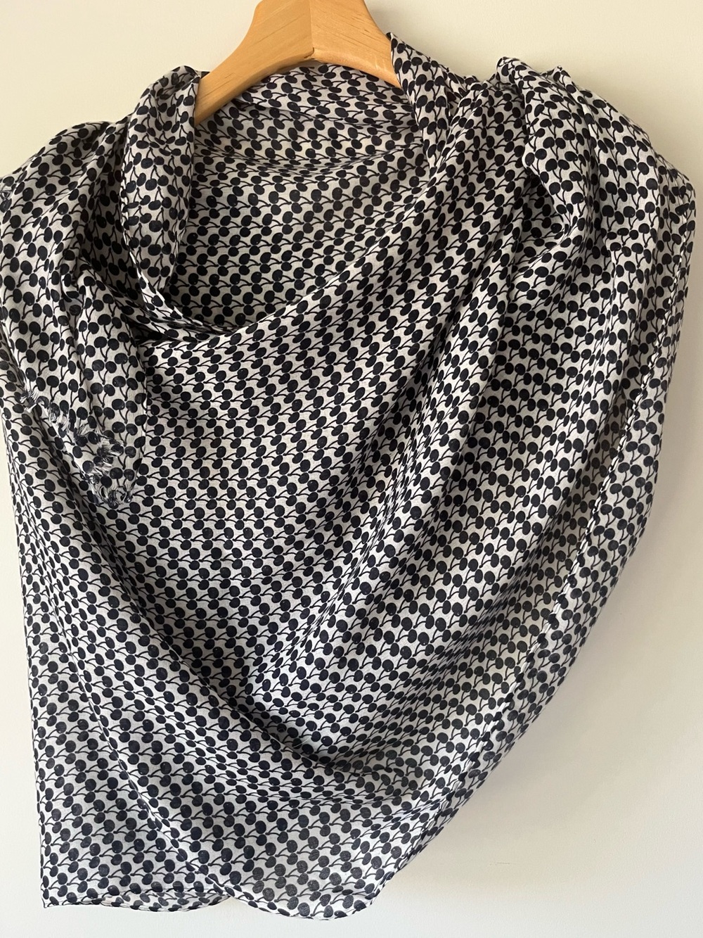 J. Crew Cherry Print Lightweight Scarf / Shawl